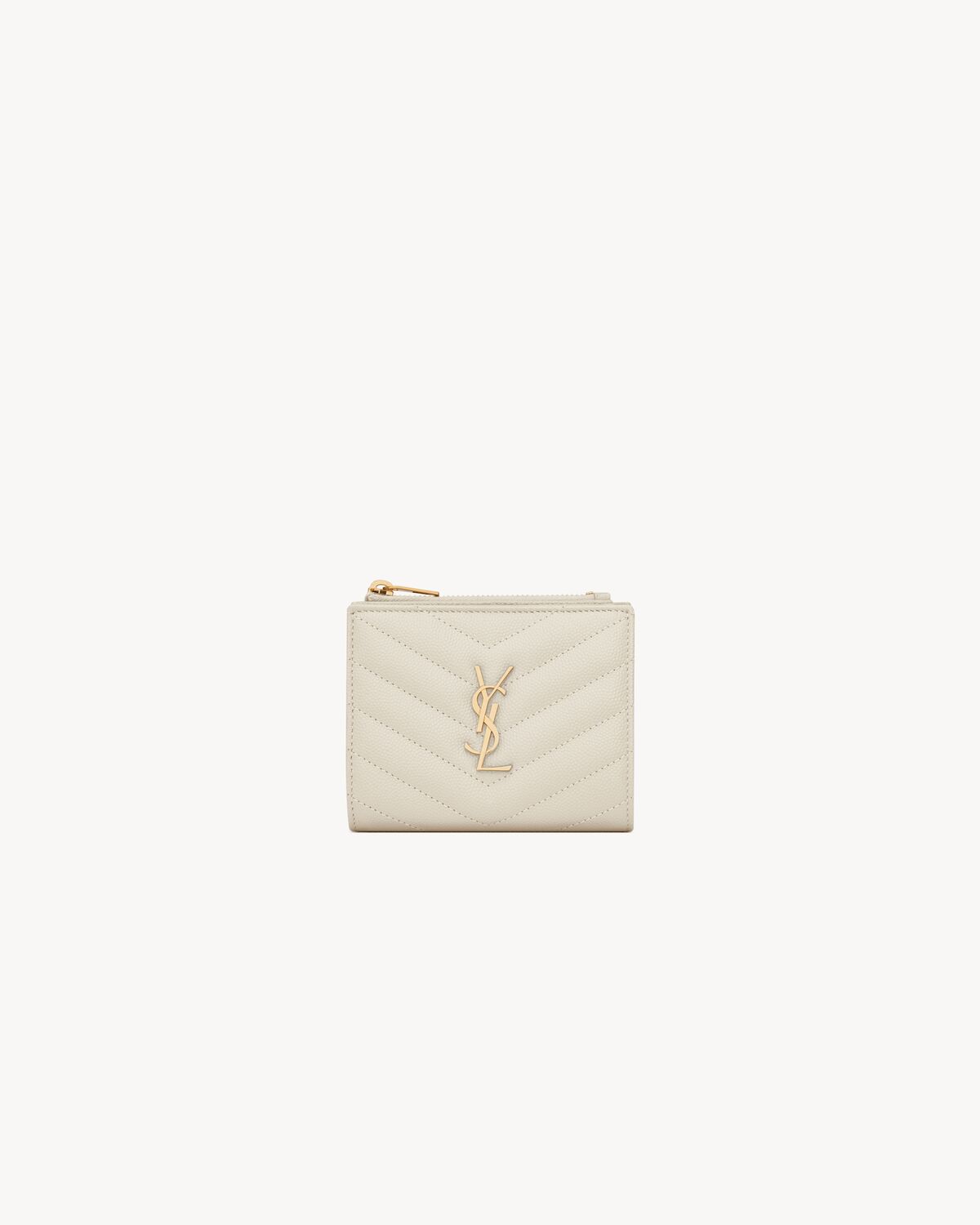 CASSANDRE MATELASSÉ bi-fold wallet in grain de poudre leather