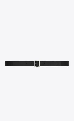hublot buckle thin belt in vegetable-tanned leather