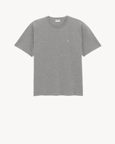 【送料&関税込】Saint Laurent Cassandre Embroidery T-shirt CASSANDRE T-shirt in piqué | Saint Laurent | YSL US