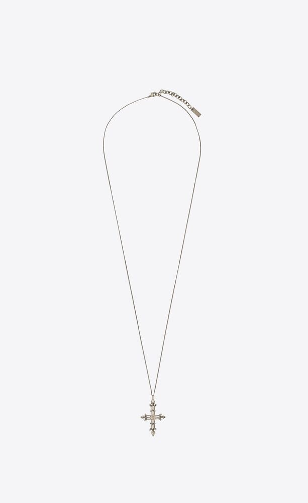 saint laurent cross necklace