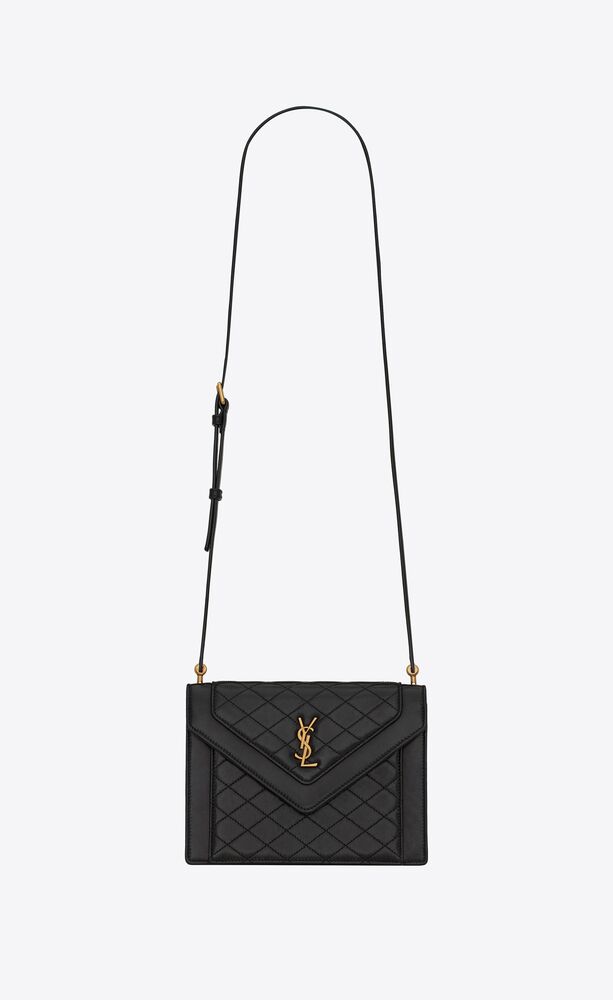 Saint Laurent Mini Gaby Quilted Leather Shoulder Bag in Black