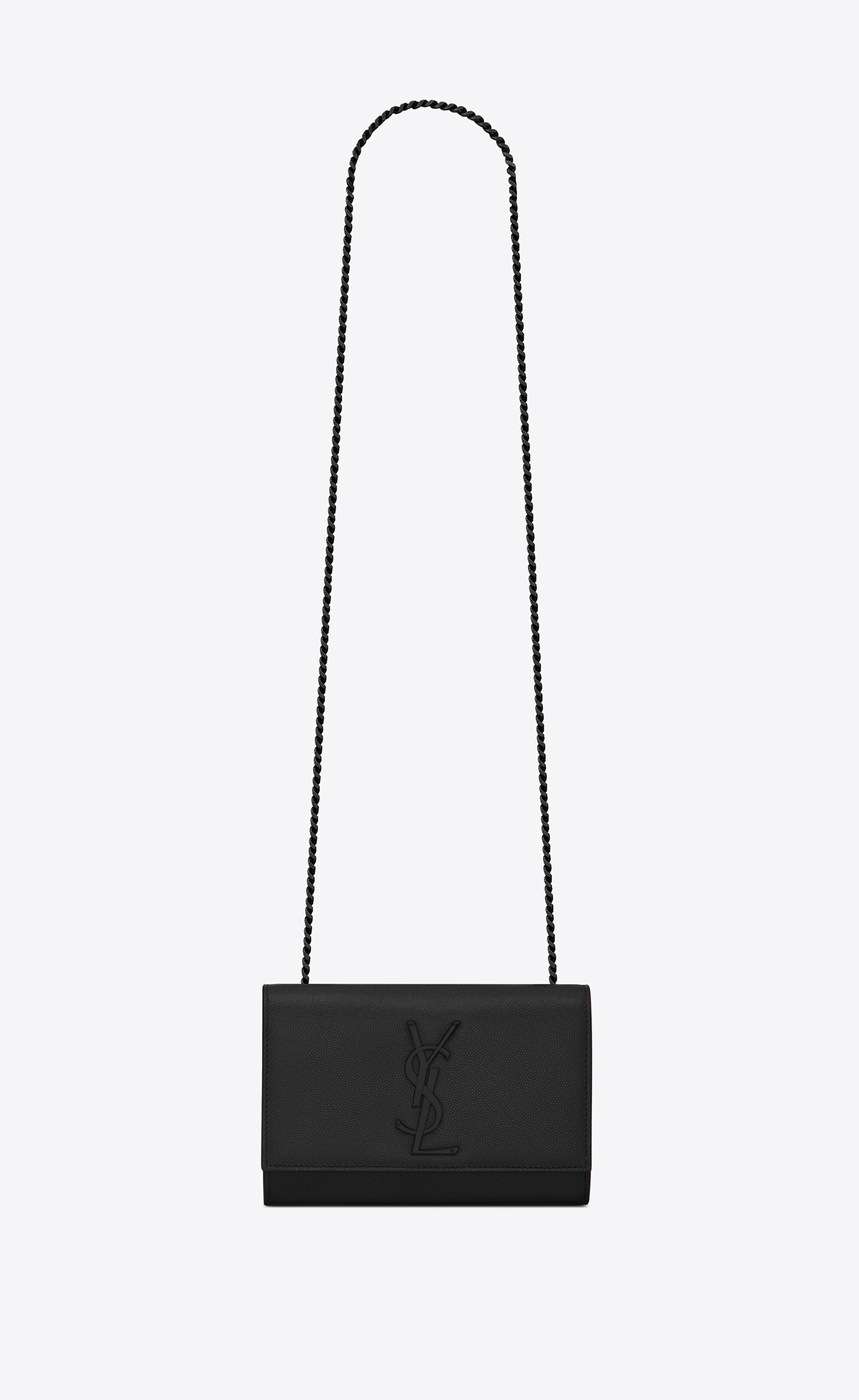 Saint Laurent Kate Small Bicolor YSL Monogram Chain Shoulder Bag