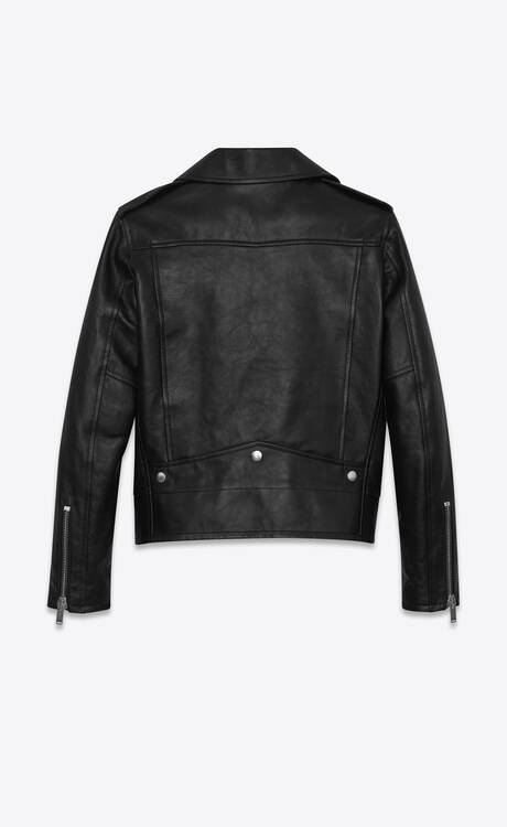 motorcycle jacket in shiny vintage leather | Saint Laurent Zimbabwe ...