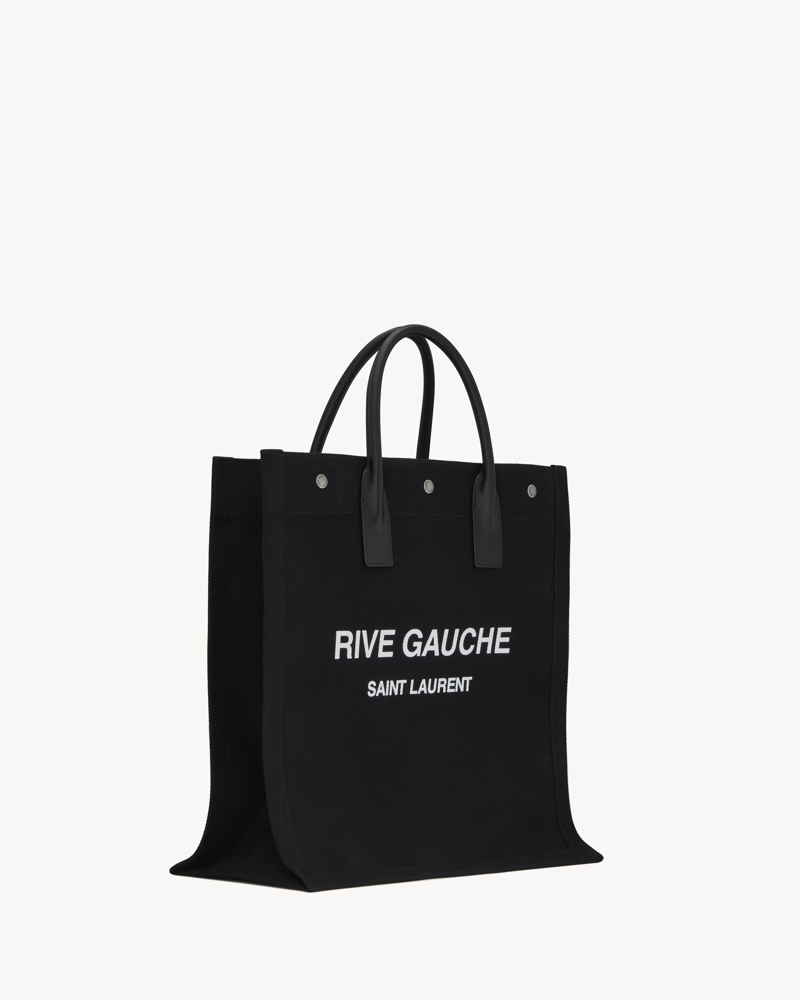 RIVE GAUCHE North/South tote bag in printed canvas and leather Saint