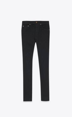 eng anliegende jeans aus denim in worn black