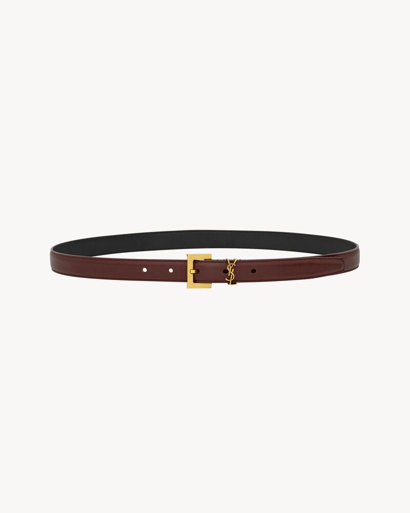 CASSANDRE thin belt in smooth leather