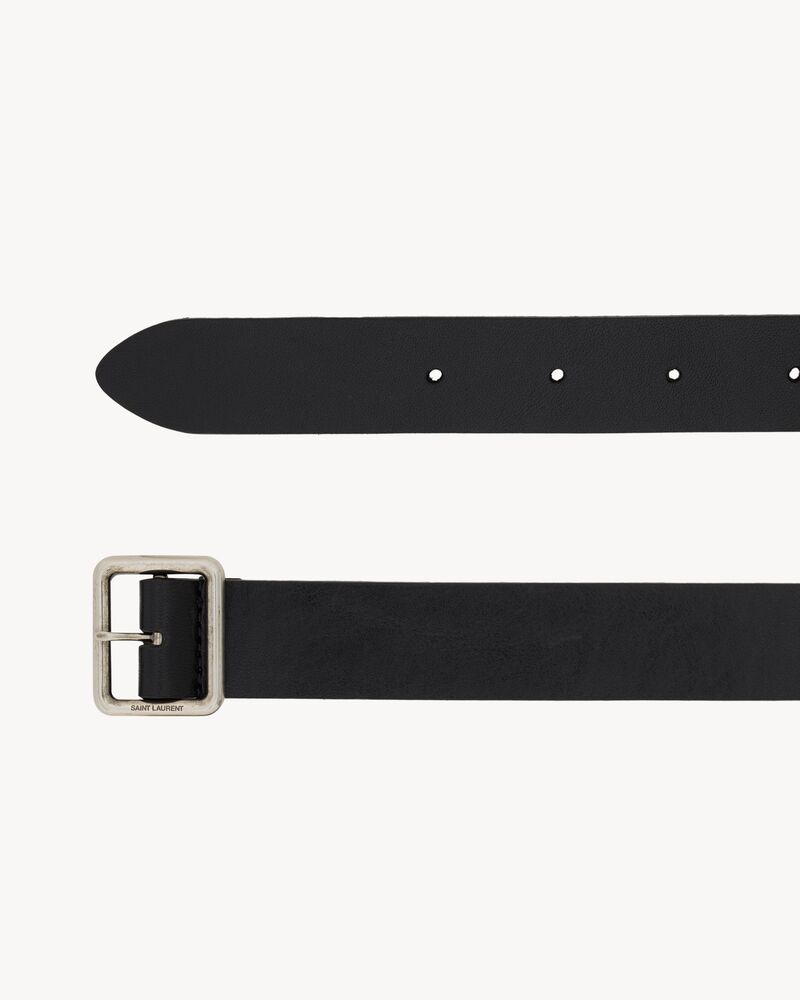 HUBLOT buckle thin belt in vegetable-tanned leather