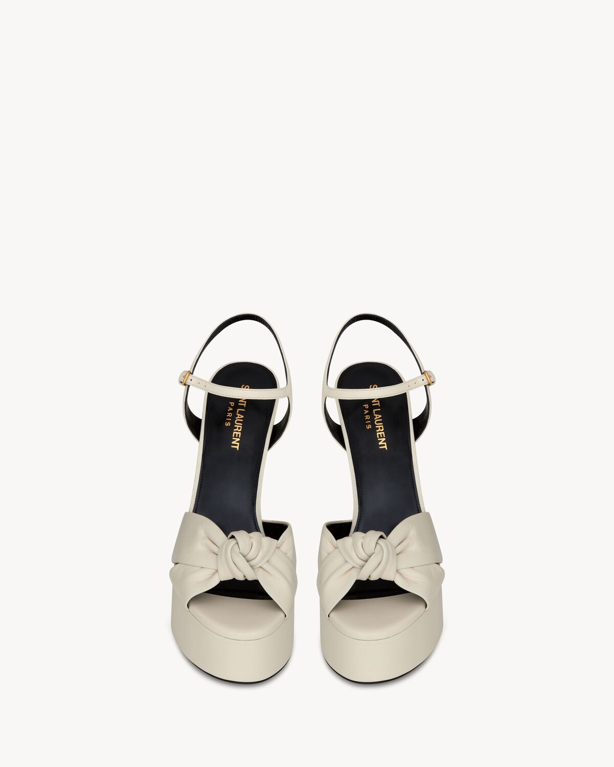 생로랑 부드러운 가죽 비안카 플랫폼 샌들 606713AAAOE1906