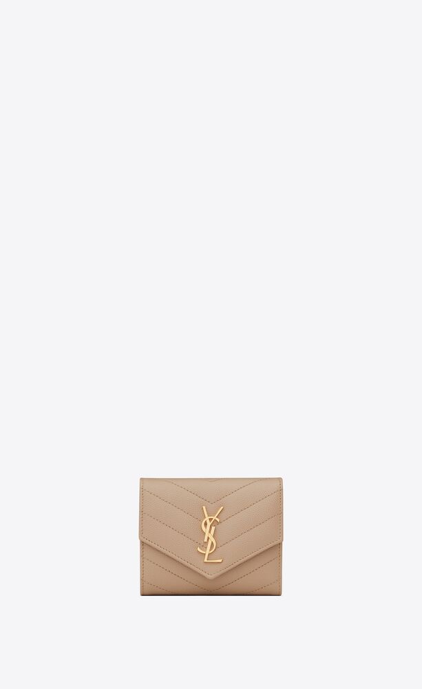 cassandre matelassé multi-folded wallet in grain de poudre embossed leather