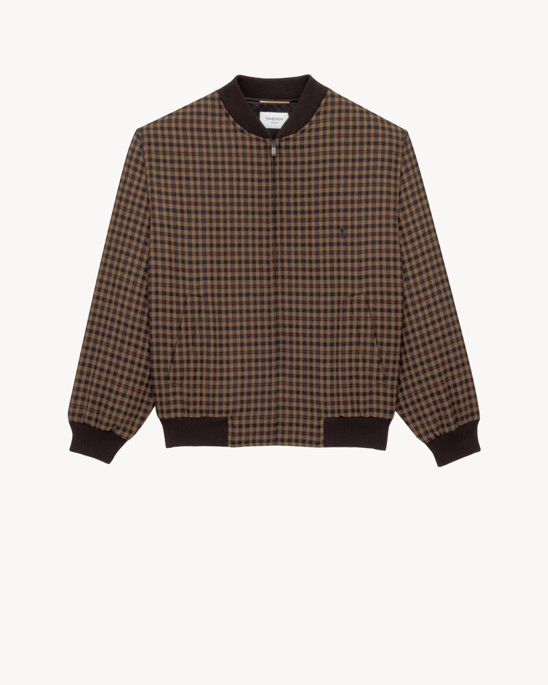 CASSANDRE bomber jacket in wool check