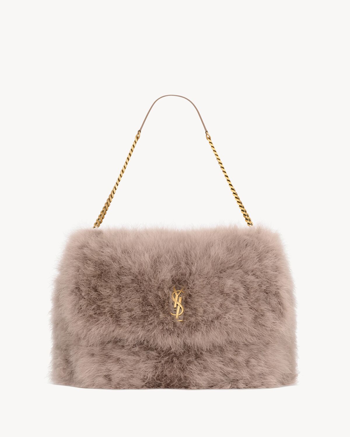 생로랑 깃털 소재의 오버사이즈 니키 숄더백 801627FADZ81499