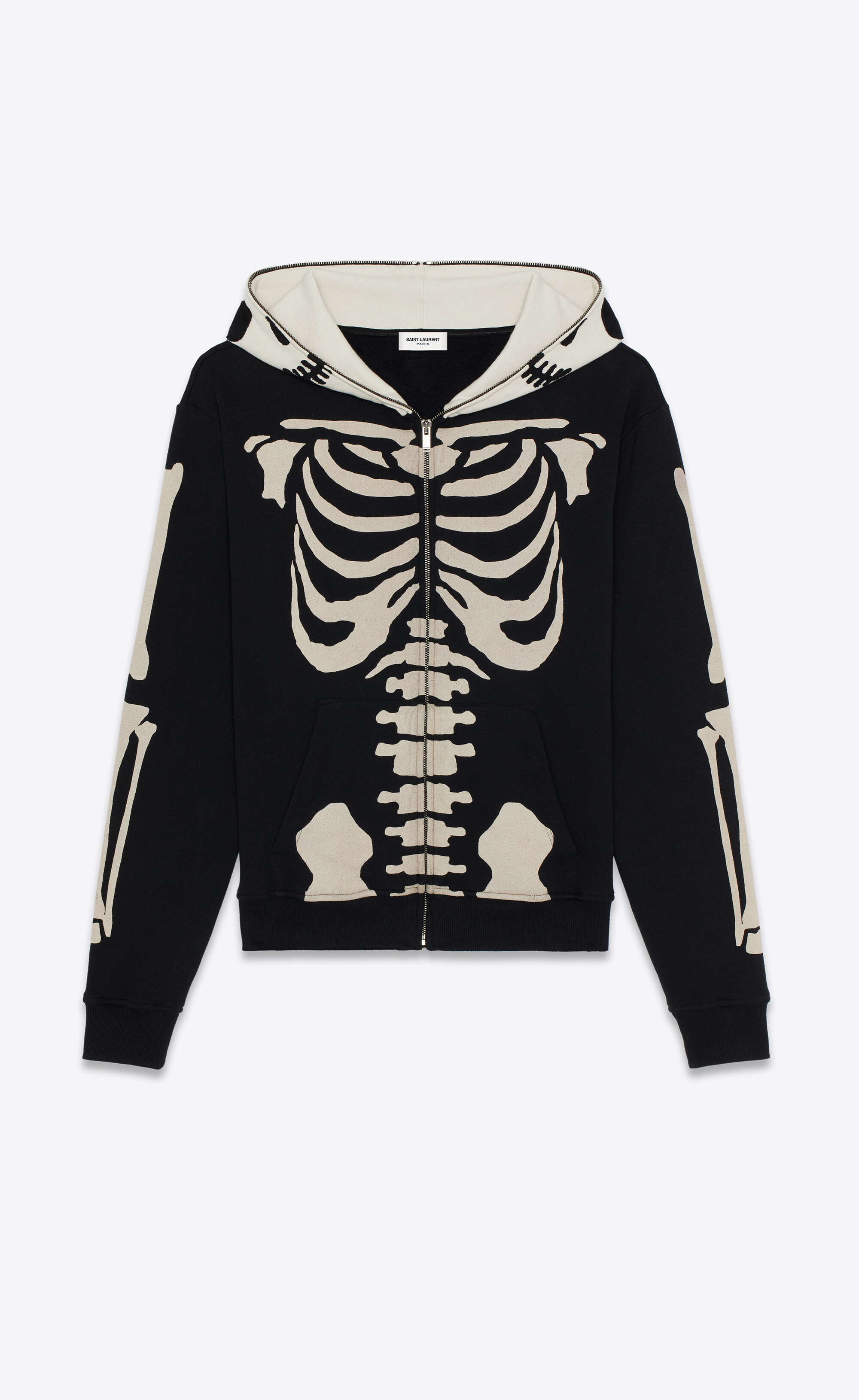 skeleton zip-up hoodie