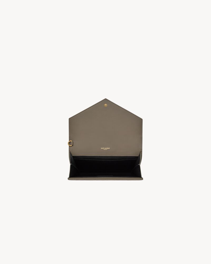 Saint Laurent Grain De Poudre Matelasse Monogram 19cm Envelope