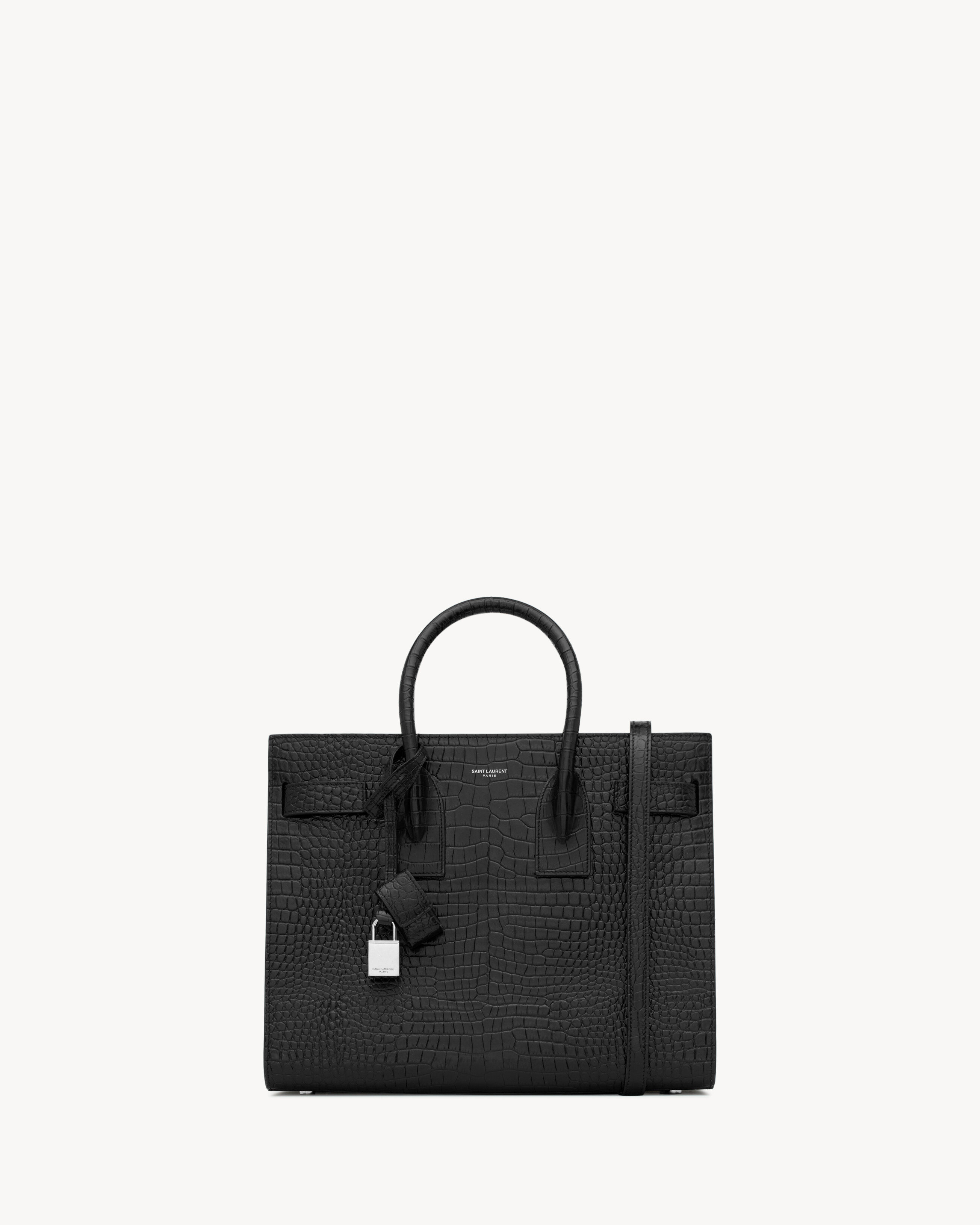 sac de jour in CROCODILE-EMBOSSED leather - small