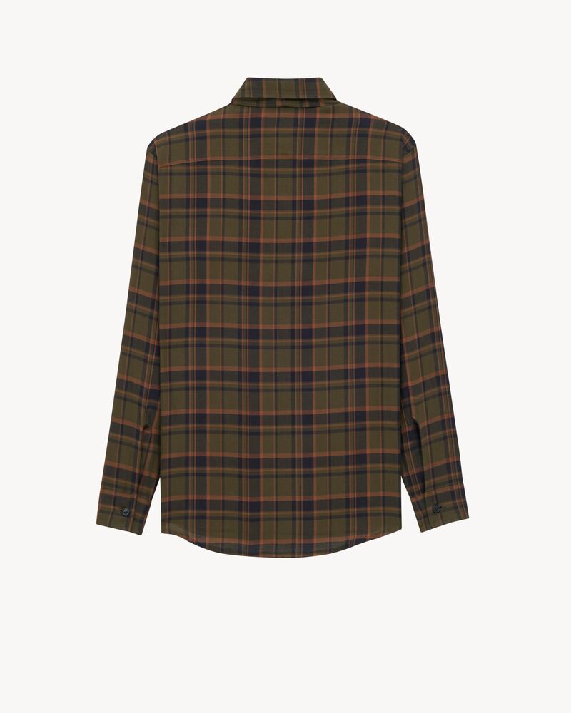 CASSANRE lavallière shirt in cotton plaid