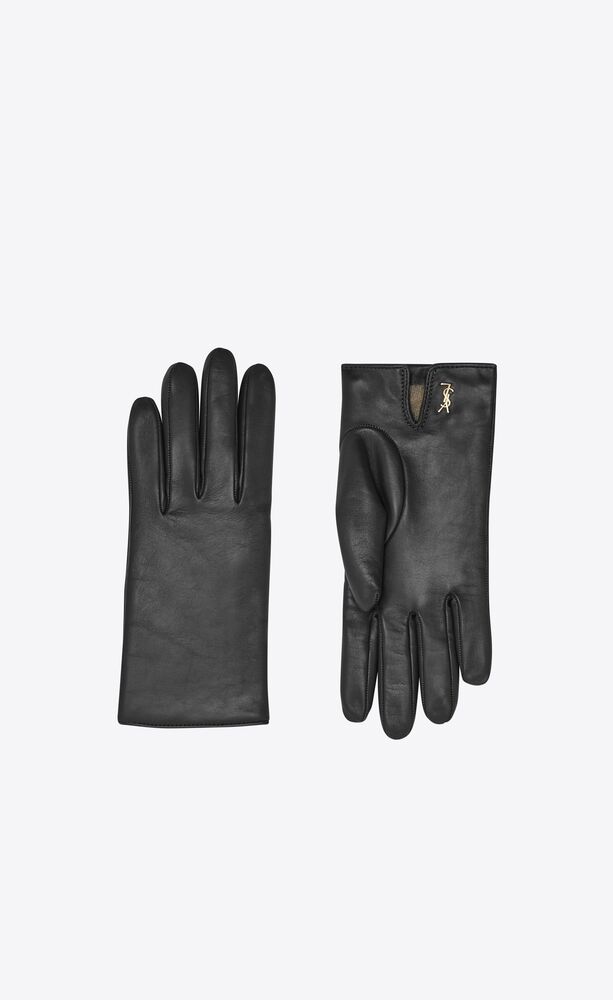cassandre short gloves in lambskin and cashmere