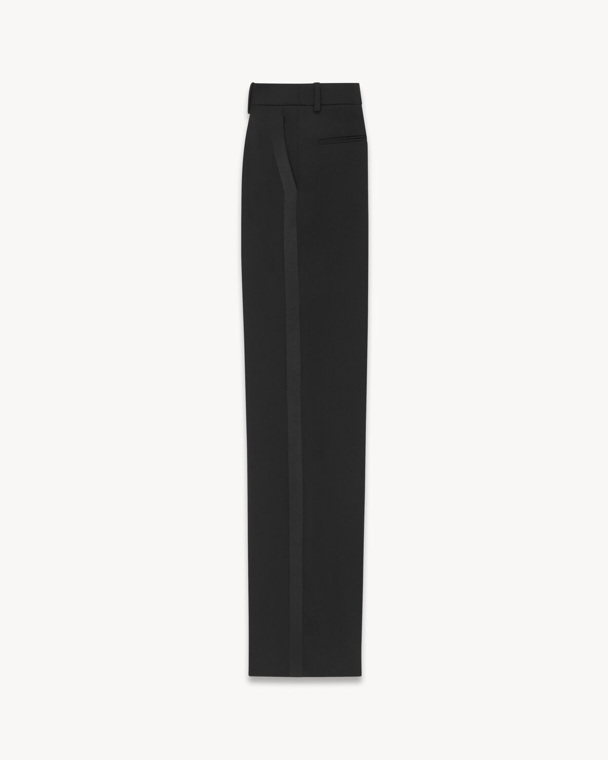 Highwaisted tuxedo pants in grain de poudre Saint Laurent