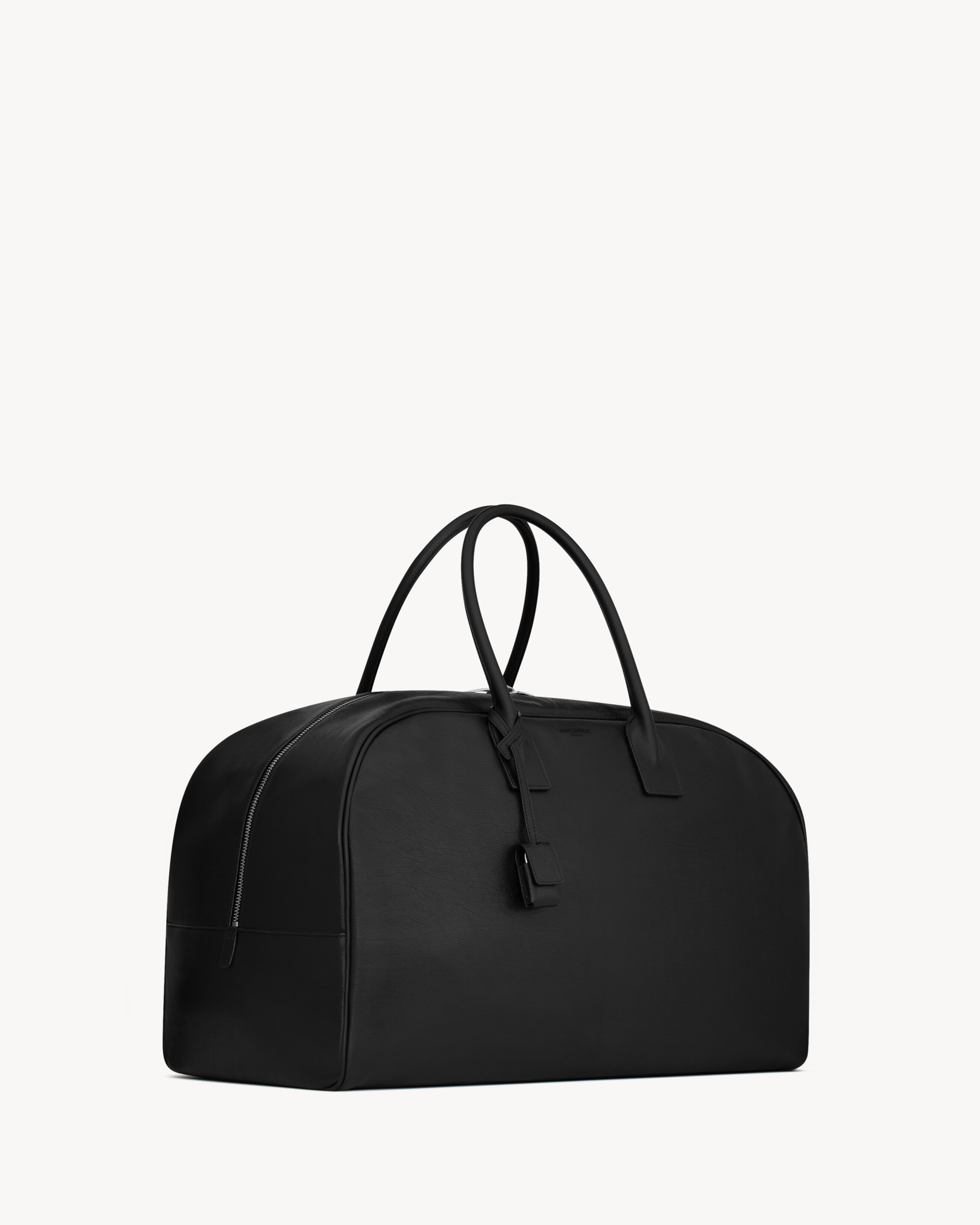 LARGE BOWLING duffle bag in leather in Black | Saint Laurent | YSL EN-MC