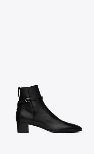 terry jodhpur boots in smooth leather