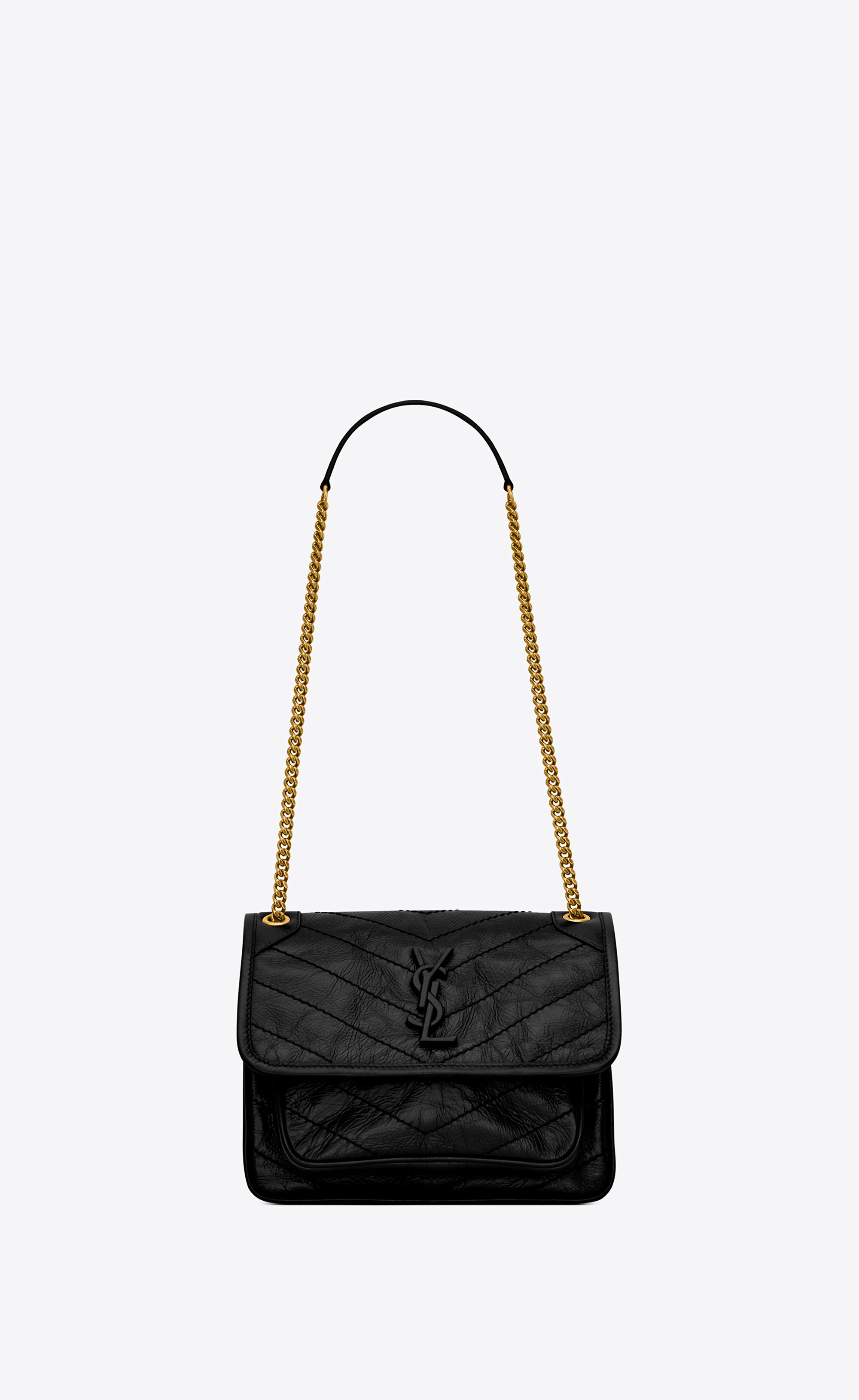 Niki Baby crinkled-leather cross-body bag | Saint Laurent