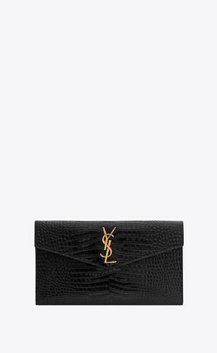 YSL Uptown Pouch - With Grommets + Gold or Silver Chain - SLG Organizer