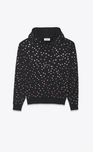 saint laurent rive gauche hoodie with metallic dots