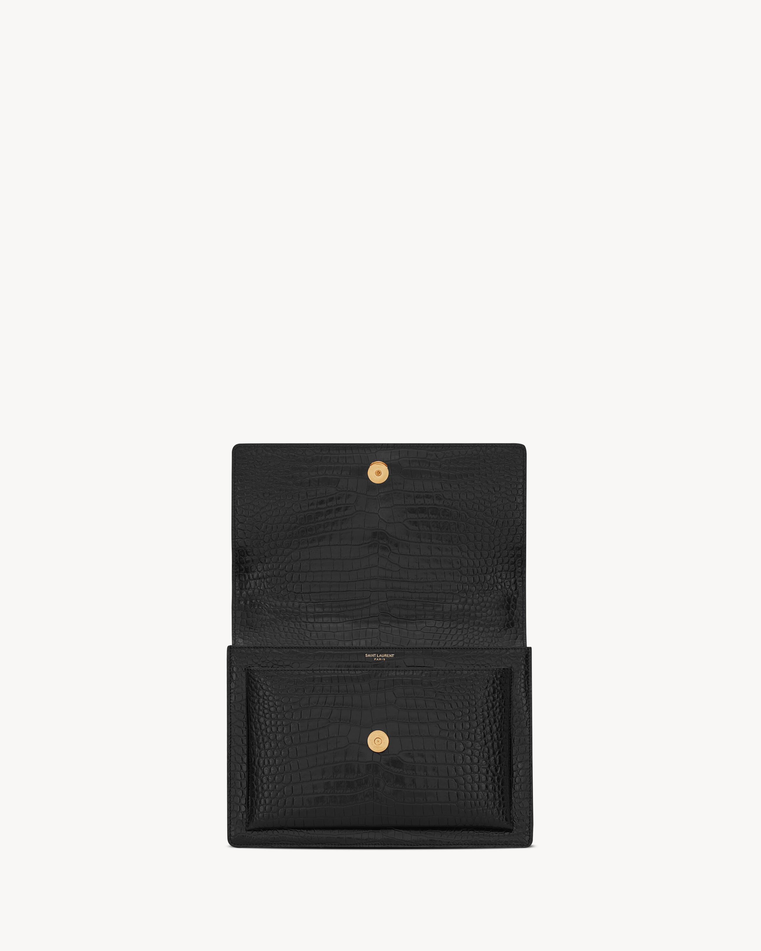 SUNSET LARGE IN CROCODILE-EMBOSSED LEATHER