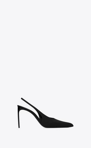 Black Saint Laurent Dèecolletè in White Womens Shoes Heels Pump shoes 