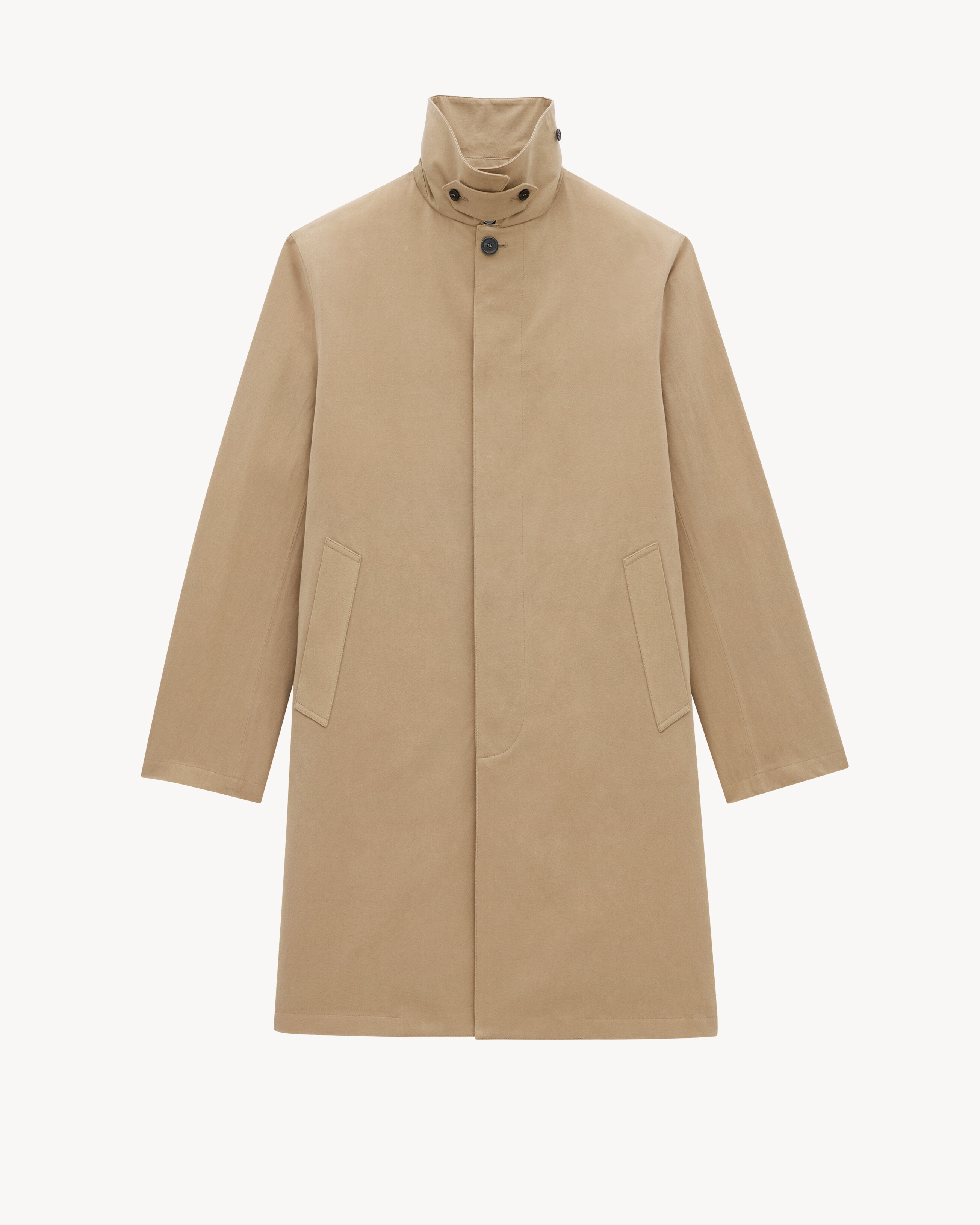 Coat in cotton gabardine