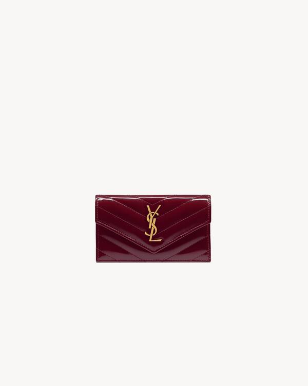 CASSANDRE MATELASSÉ FRAGMENTS flap card case in patent leather in CASSANDRE MATELASSÉ FRAGMENTS flap card case in patent leather in