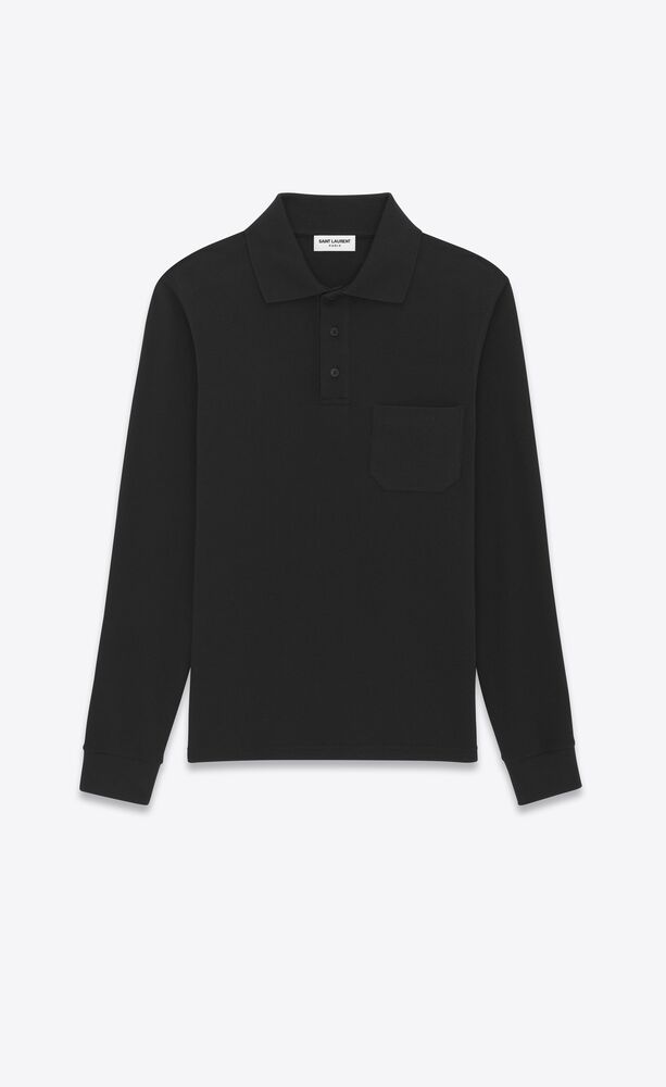 saint laurent polo shirt in cotton piqué