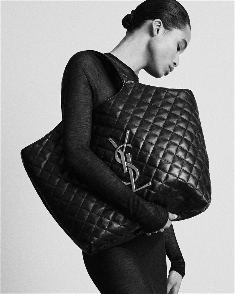Periodic very nice Explanation ICARE maxi shopping bag in quilted lambskin | Saint Laurent | YSL.com