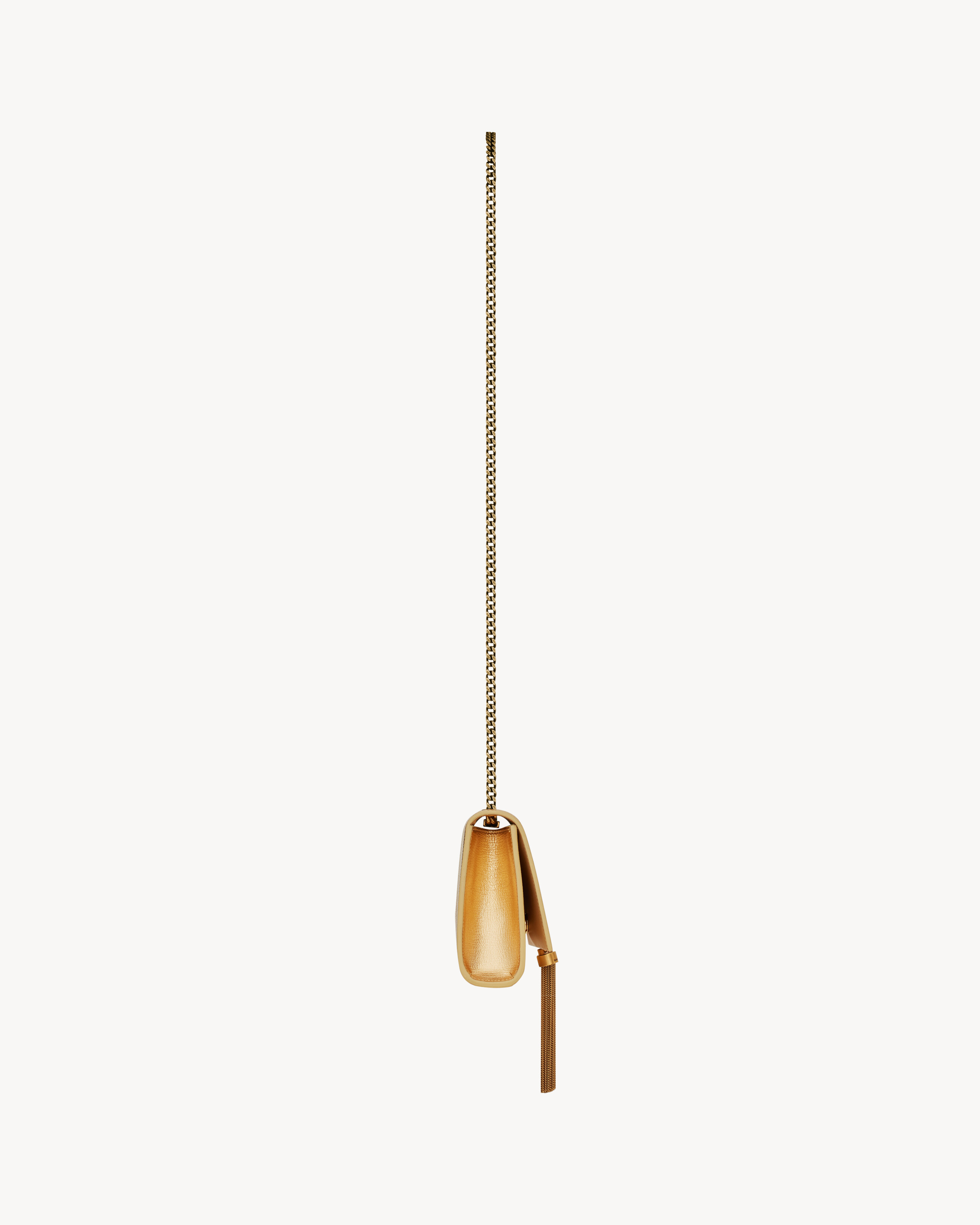 KATE SMALL TASSEL IN METALLIC LEATHER