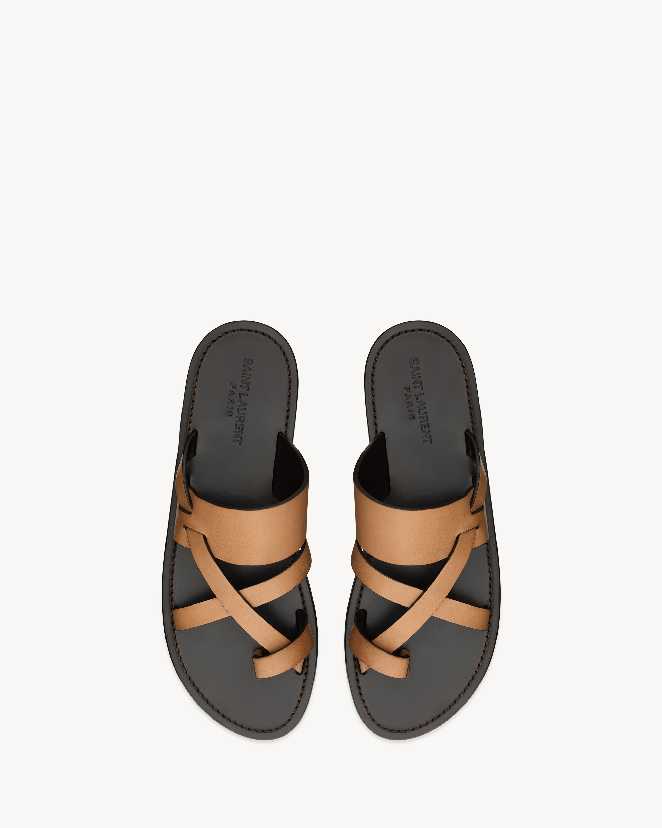 CULVER slides in smooth leather