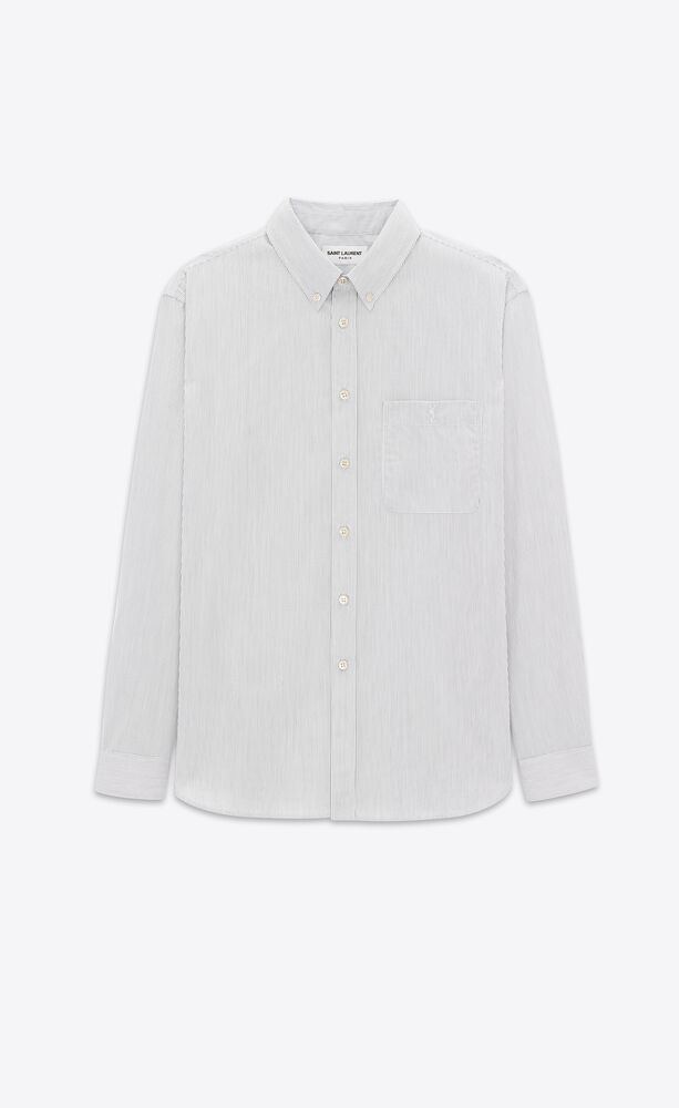 camisa cassandre de popelina de algodón con motivo de rayas