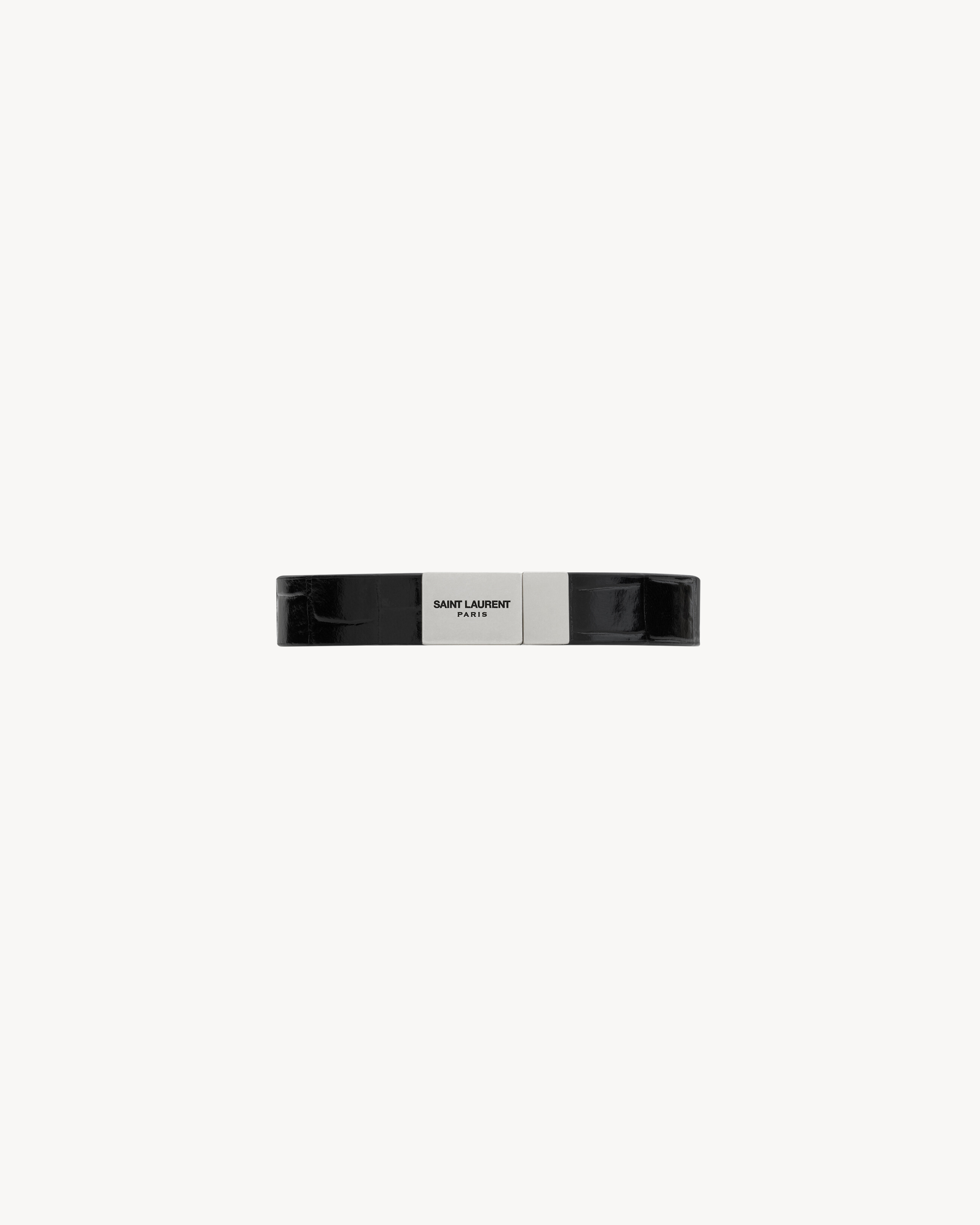 CASSANDRE bracelet in leather and metal