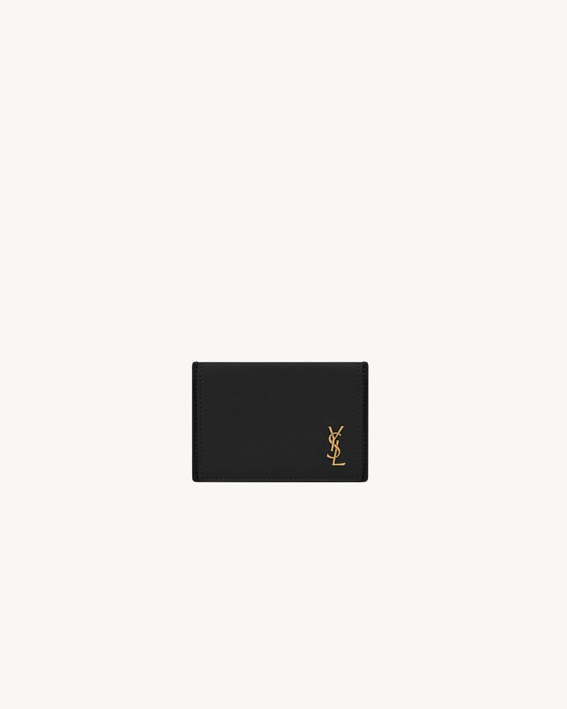 Cassandre Small Leather Pouch in Black - Saint Laurent