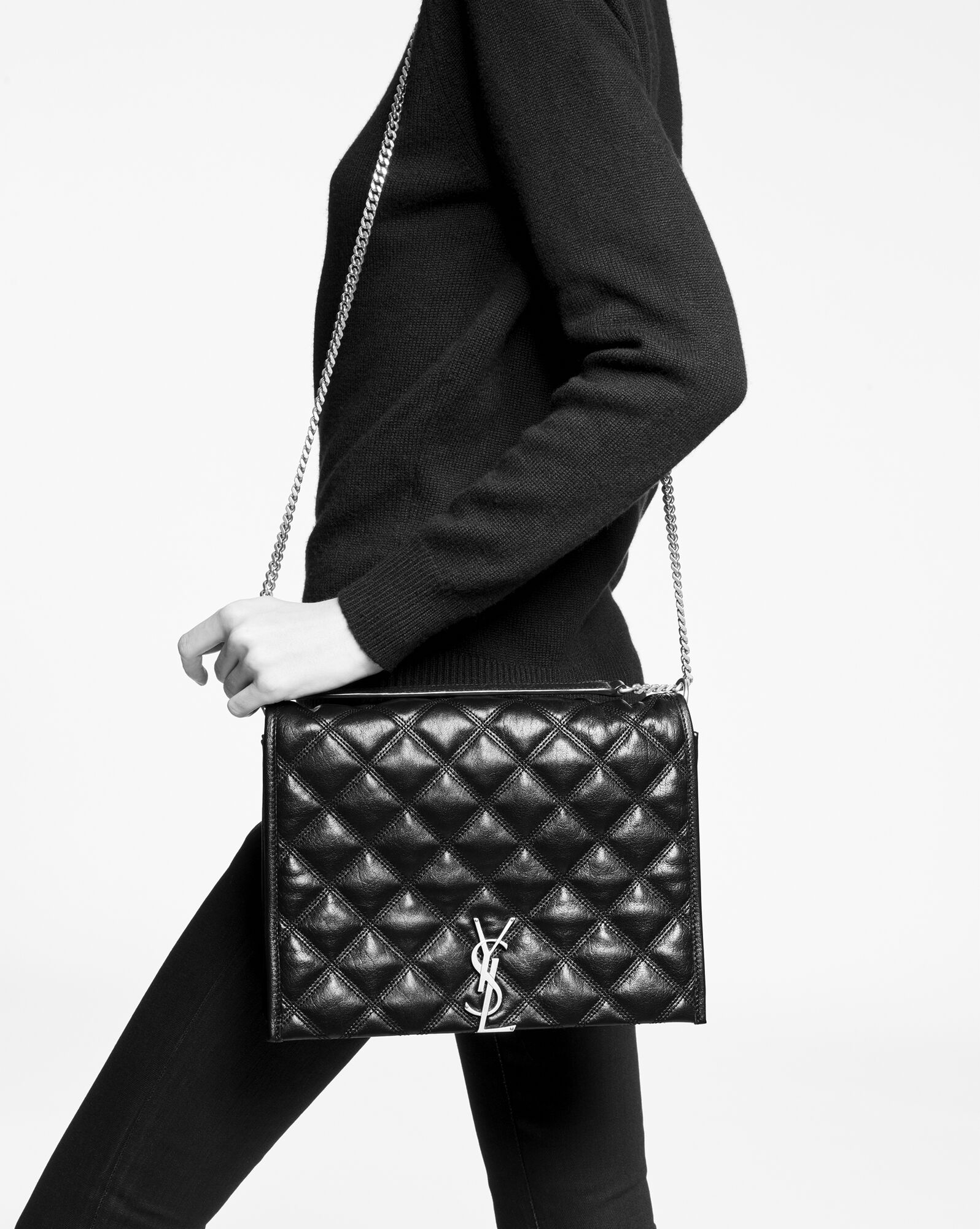BECKY Small CHAIN bag in quilted lambskin | Saint Laurent Poland | YSL.com