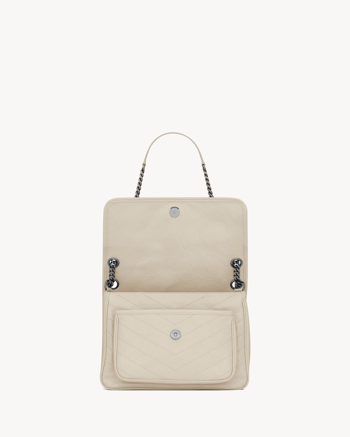 생로랑 빈티지 가죽 니키 미디엄 숄더백 6331580EN049207