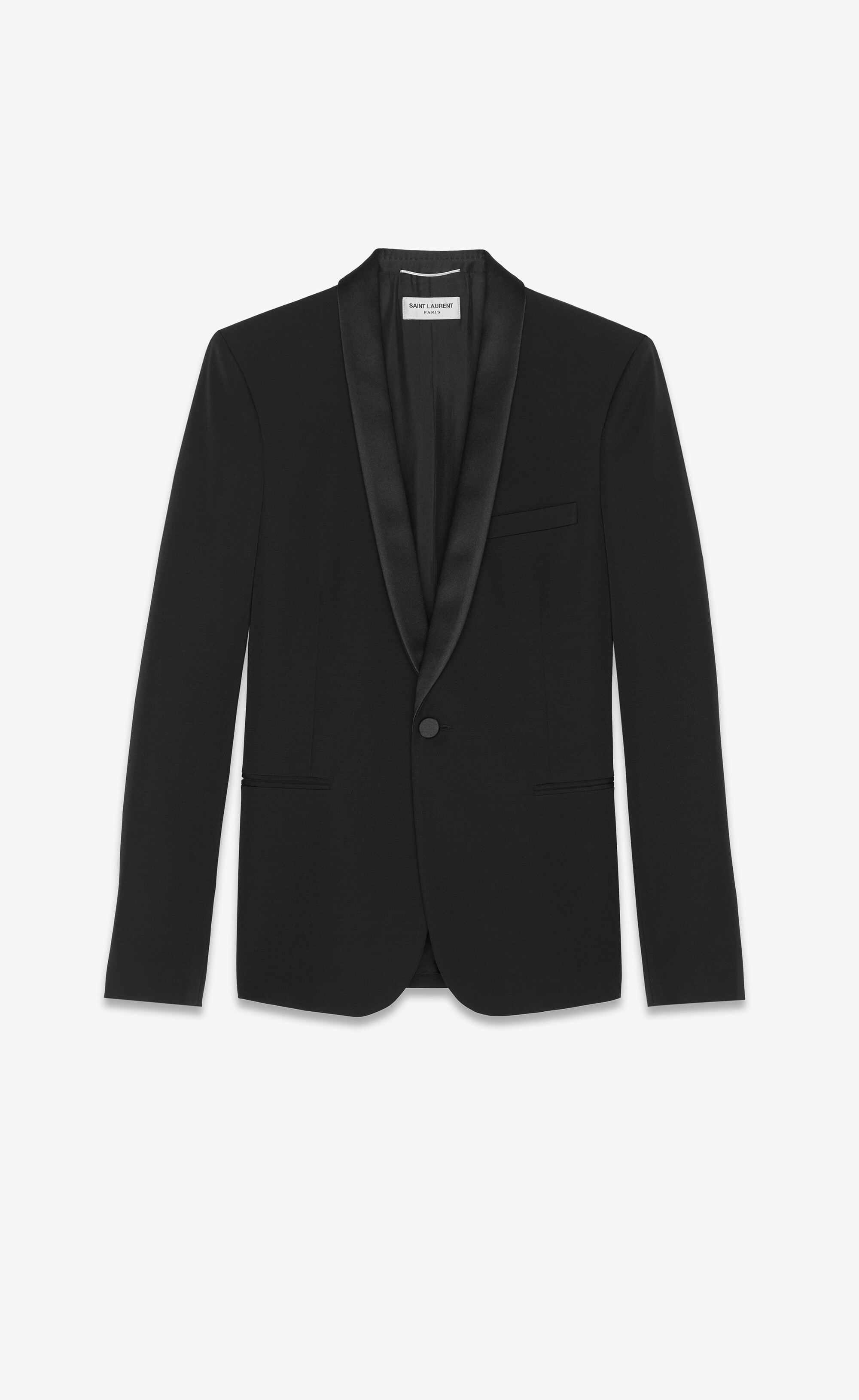 Tuxedo jacket in grain de poudre | Saint Laurent | YSL.com