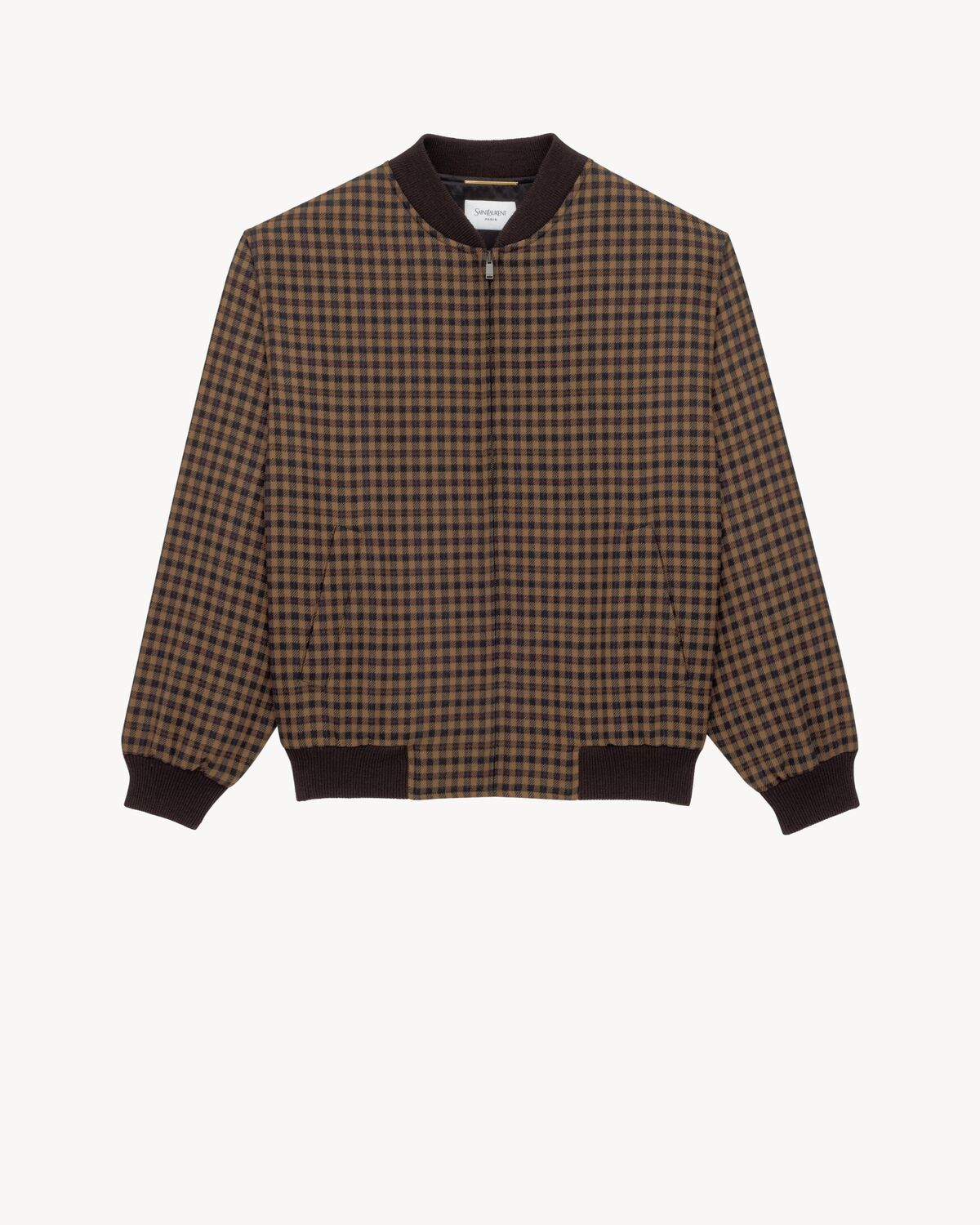 cassandre bomber jacket in wool check