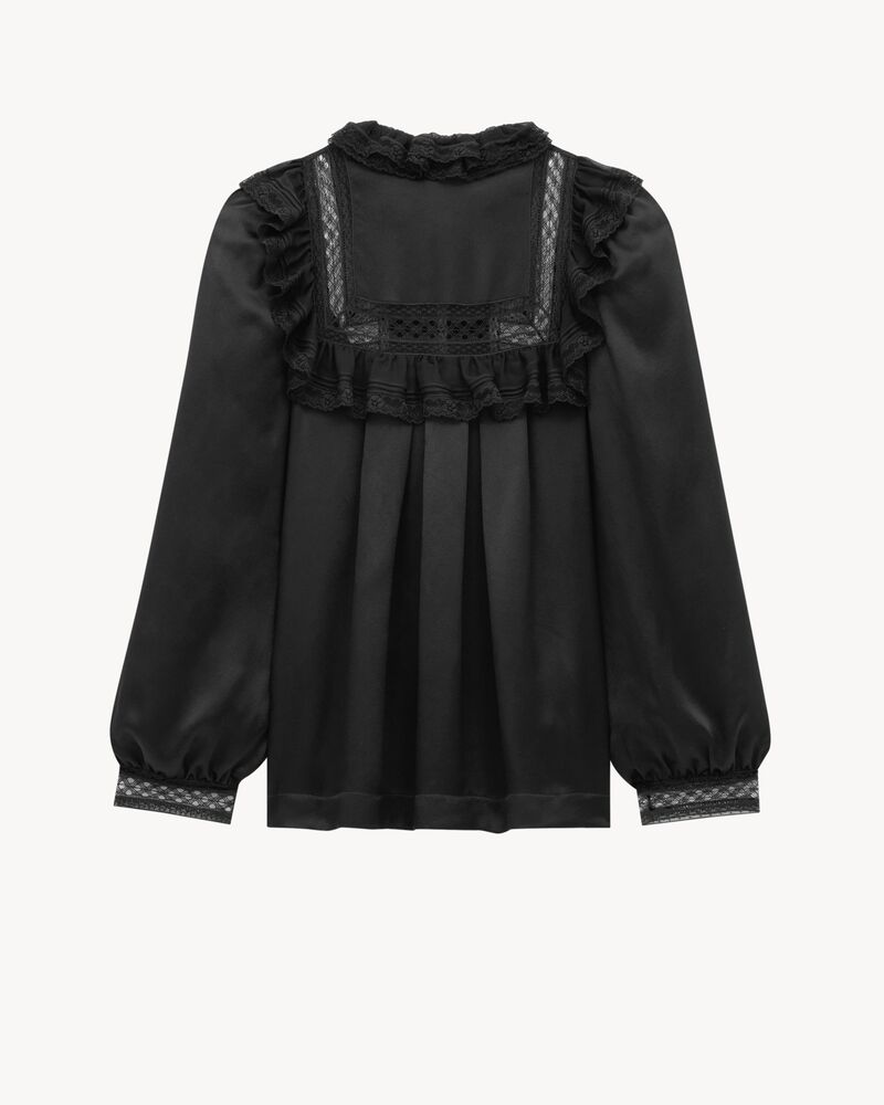 Blusa country in raso di seta