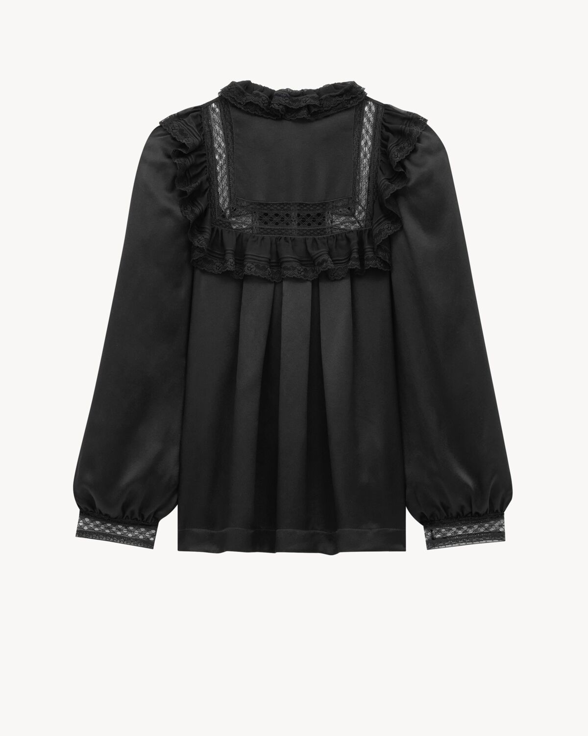 prairie blouse in silk satin