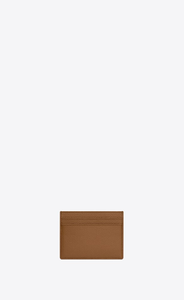 CASSANDRE SHADOW SAINT LAURENT card case in grained leather | Saint ...
