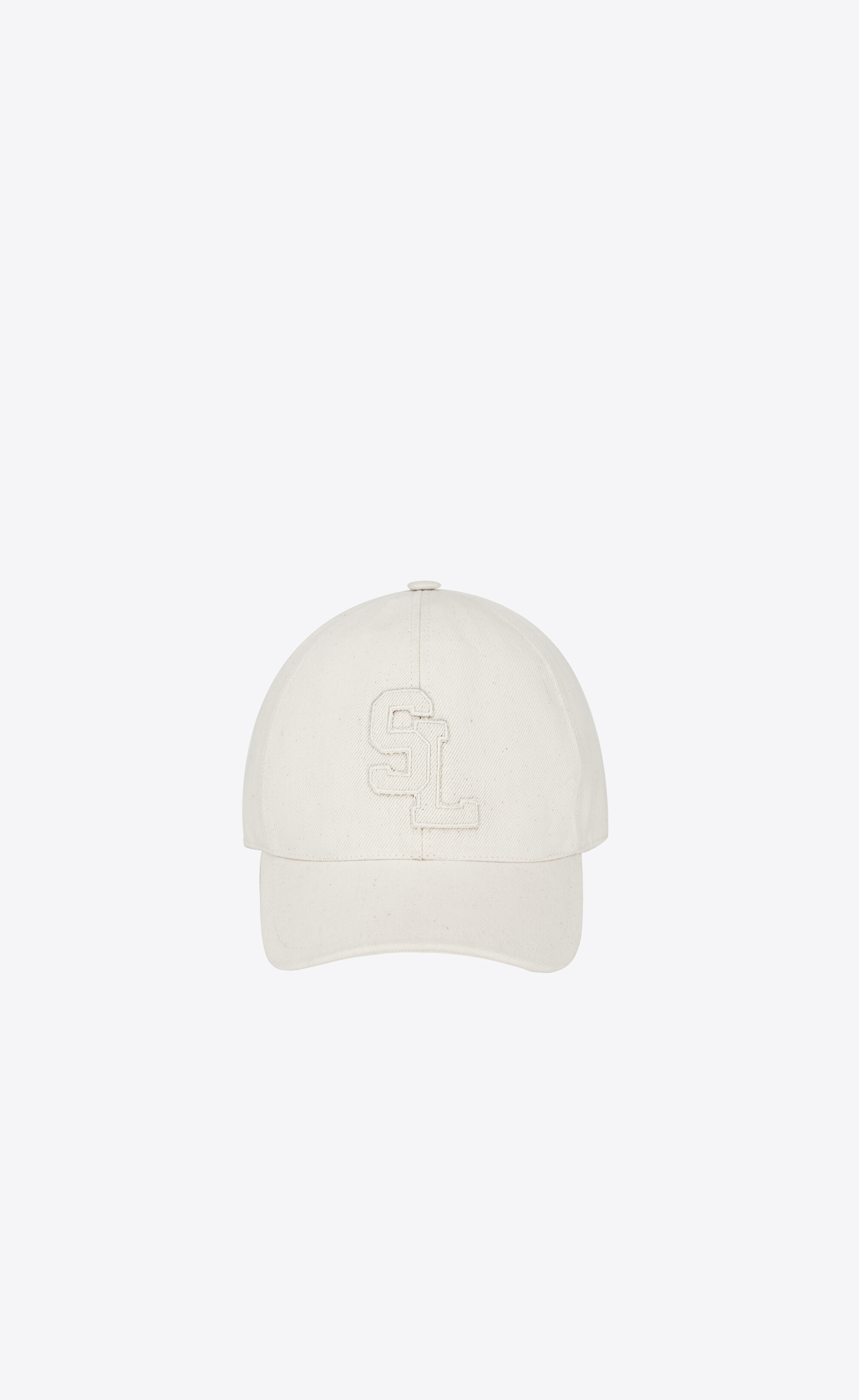 SL Baseball cap in cotton canvas | Saint Laurent | YSL.com