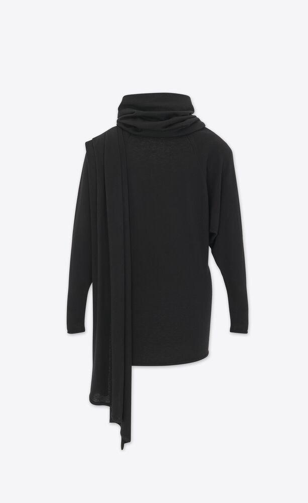 hooded dress in wool