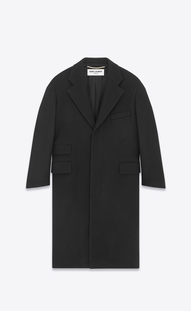 Oversized coat in wool | Saint Laurent | YSL.com