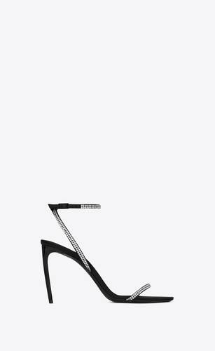 Sandali con nodoSaint Laurent in Pelle di colore Nero Donna Scarpe da Scarpe col tacco da Sandali con plateau 