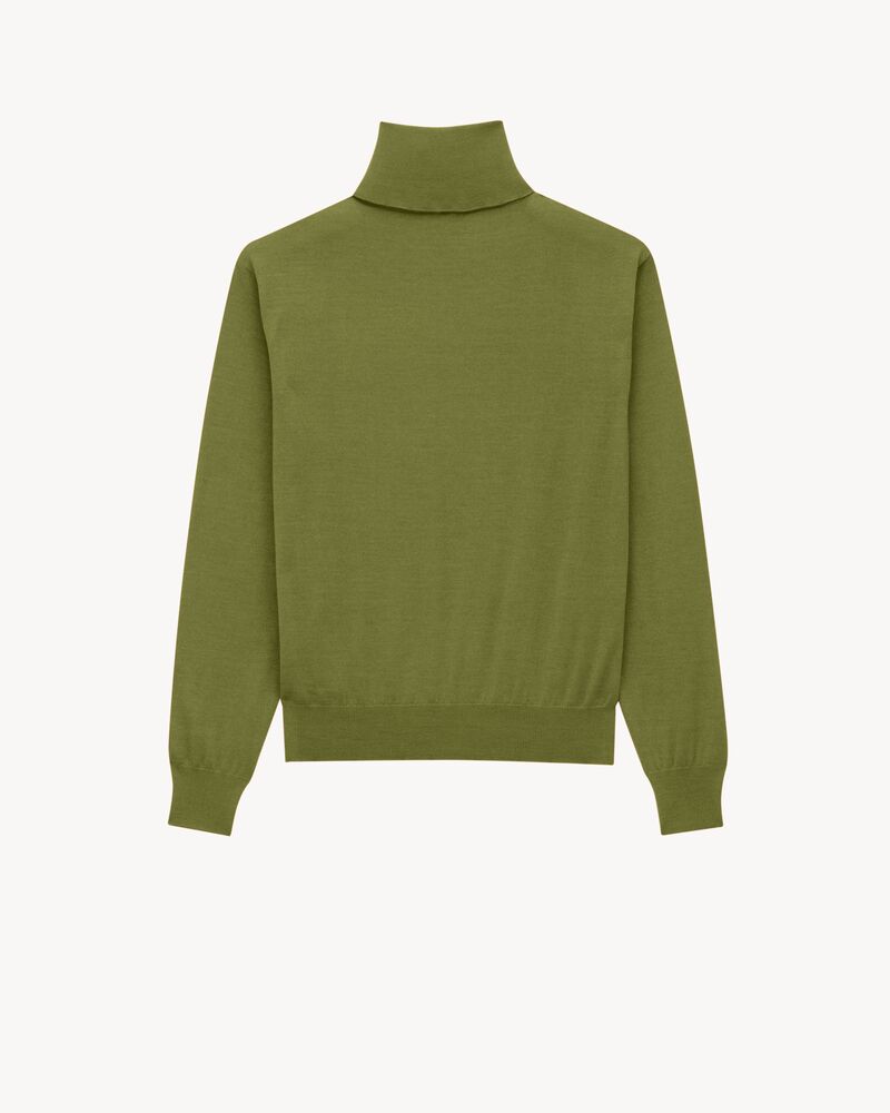 turtleneck sweater in cashmere, wool and silk