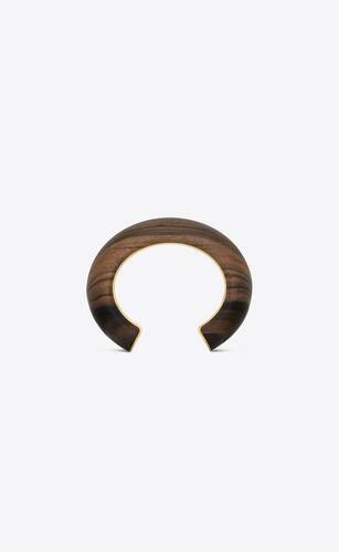 chunky cuff in wood and metal